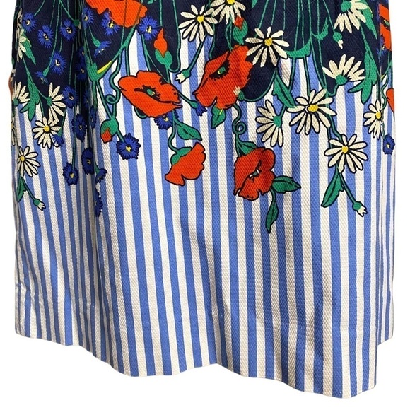 Anthropologie Postmark Vertical Flower Garden Pencil Skirt - Picture 4 of 16